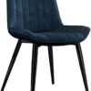 dining chair Modern Dining Chairs Upholstered Kitchen Room Chairs with Metal Legs Modern High Back Leisure Accent Chairs with Non-Slip Foot Pad (