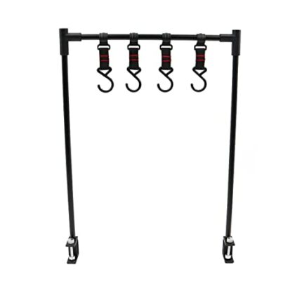 NUZAMAS Outdoor Camping Desktop Storage Rack Hanger, Foldable BBQ Picnic Hanging Table Shelf, Detachable Multifunctional Tableware Bracket, Alumi
