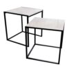 Amazon Brand - Movian Industrial Rectangular Nesting Tables, 45 x 45 x 50 cm, Light Wood