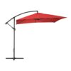 Uniprodo UNI-UMBRELLA-SQ250RE-N | Parasol | Cantilever Umbrella | Red Square 250 x 250 cm | Tilting | Garden Umbrella | Patio Umbrella | Sun Prot