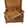 Chest Box in Walnut brown Finish – Solid Wooden Rectangular Shaped for Multifunctional - Living Room – Bedroom etc.