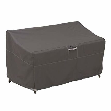 Classic Accessories Ravenna Garden Sofa Loveseat Cover, Dark Taupe/Mushroom/Espresso (147cm, Small)