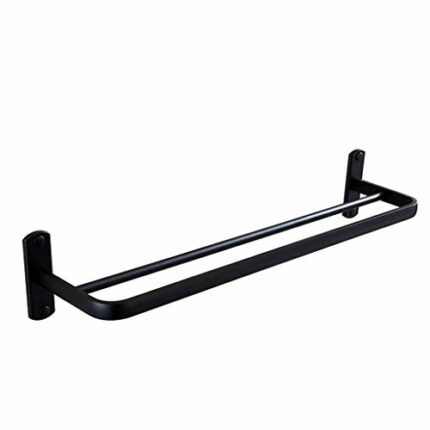 RSOCHS Bathroom Towel Bar Stainless Steel Towel Bar Matte Black Contemporary Style Wall Mount for Bath Kitchen