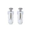 2PCS Plastic Toilet Seat Hinges Top Fixings Toilet Seat Screw Fixtures Toilet Seat Fittings Top Fix WC Hinge Blind Hole Fittings Universal Toilet