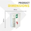 The Products Store Medical Cabinet - First Aid Storage Key Lock Safe with Internal Locking Shelf (Medium)