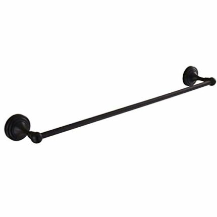 RSOCHS Matte Black Bathroom Set Stainless Steel Wall Mount - Includes Double Towel Bar
