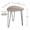 HAKU Möbel Side table, MDF, black oak, W 40 x D 40 x H 43 cm