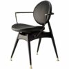 LUKEO Simple Dining Chair Solid Wood Designer Hotel Chair Restaurant Relax Armchair Home Furniture