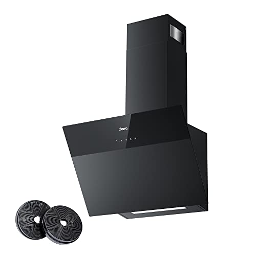 CIARRA CBCF6736H A++ Touch Control Angled Cooker Hood 60cm 4-Speed with Booster Function Chimney Vent Hood with Dimmable LED Lights Recirculating