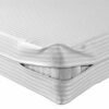 Anti-dust mite and Breathable White Strip Hotel Quality Zipped Mattress Cover for Hotels and Hospitals King Size 153x200cm