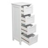 DSHGDJF Bathroom Storage Floor Cabinet with 4 Drawers Vanity Cabinet Narrow Bathroom Sink Storage Cabinet
