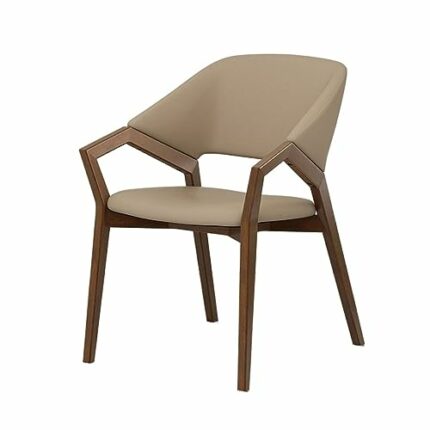 WALNUT Kitchen Dining Chair Wood Makeup Dining Chairs Lounge Bedroom Interior Decoration (Color : Argento, Size : Light Grey)