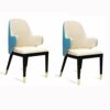 dining chair Kitchen Dining Room Furniture Chairs 2pcs PU Leather High Back Soft Seat Dining Chair With Non-slip Feet And Armrest For Living Room