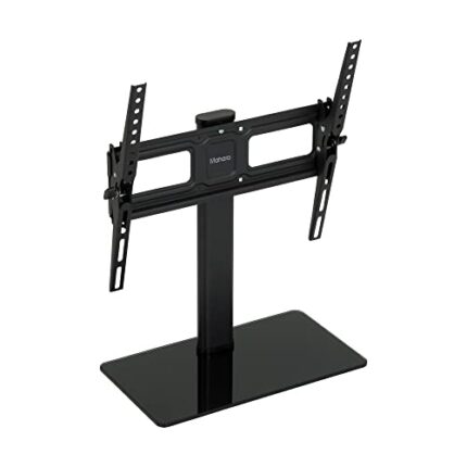 MAHARA Black Table Top TV Stand Base Replacement Pedestal With Tilting Bracket For 32-50 Inch - TV Brackets with VESA Wall Mount Compatibility 40