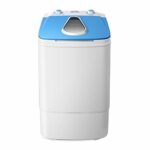 Washing Machines Portable Mini Washing Machine,Elution Integrated Blue Antibacterial Household Microwashing M(mini washing machine) (Blue)