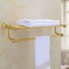 HIGOH Towel Racks,Bathroom Towel Rack Wall Mounted Towel Holder,All Copper European Towel Rack,Jade Bath Towel Rail,Bathroom Hardware Bathroom Wa