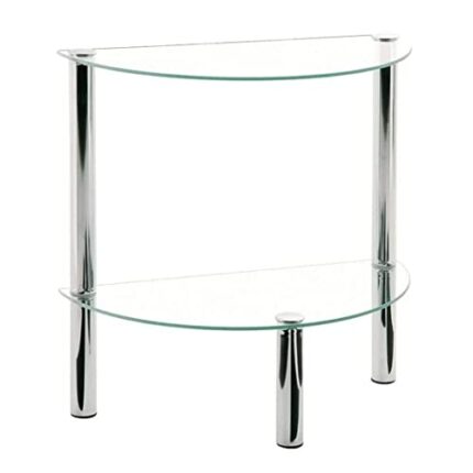 HAKU Möbel coffee table, metal, chrome, W 45 x D 22 x H 47 cm