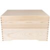 Creative Deco XXL Extra Large Wooden Storage Box | 40 x 30.5 x 24 cm | Plain, Unfinished & Unpainted with Hinged Lid | Tool Gift Storage Keepsake