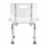 Bath Stools,Shower Stool Bathroom Seat Bath Chair Aluminum with Backrest Adjustable Height Non-Slip Elderly Disabled