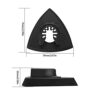 4 Pcs Multi-Tool Sanding Pads Accessories, 80mm Triangle Hook Loop Sanding Pads Replacement Mult Tool for Attaching Pads - Black
