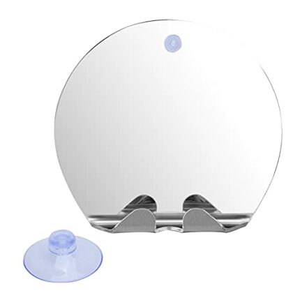Fog Free Shower Shaving Mirror, Shower Mirror, with Removable Powerful Suction Cup Anti Fog Shower Mirror Round Shape Anti Fog Wall Hanging Bathr