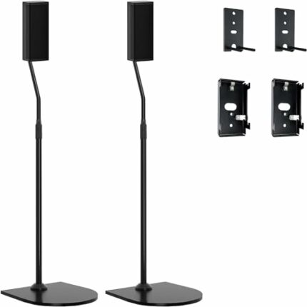 Height Adjustable Stand for Bose Speaker Stands wr Slideconnect Bracket, for Bose Surround Speakers, Surround 700, OmniJewel Lifestyle 650, CineM