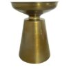 ASPECT Lucida Hand-Crafted Aluminum Side Drum Table, Light Brass, 38.5 Dia x50(H) cm