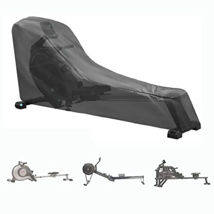 Rowing Machine Cover, Onlyme Fitness Equipment Dustproof Cover Indoor Outdoor, Waterproof All Season Available Rowing Machine Covers for Home Gym