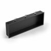 Bernkot Stainless Steel Shower Niche 36" X 12" Matte Black with Round Led Light No Tile Needed Wall Niche Recessed Shower Shelf for Bathroom Over