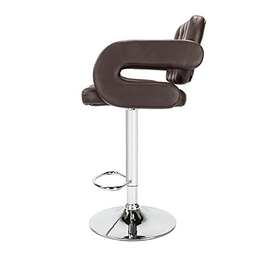 WALNUT 2pcs Adjustable High Type with Disk armrest Square Backrest Button Design Bar Stools Spa Tattoo Massage Salon Furniture
