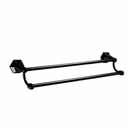 RSOCHS Vintage Industrial Pipe Towel Holder - Wall Mounted Retro Metal Towel Rack Bar Hanging Bathrobe Holder Hanger, Bathroom