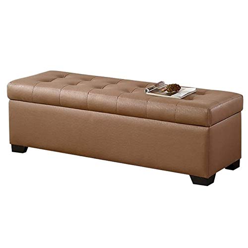 Cloth Bed End Stool Clothing Store Storage Small Sofa Bench Bench Household Solid Wood Storage Shoe Cabinet (Color : Brown, Size : 120x45x40cm) (