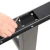 Computer Desk Laptop Desk Rolling Single Electric Height Adjustable Desk For Office Home Furniture (Color : Wit)