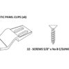 nuie BPC001 | Modern Bathroom Accessories 6 Bath Panel Clips for use with Acrylic Bath Panels, White