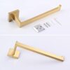 Bathroom Kitchen Towel Holder, Suyar SUS304 Stainless Steel Hand Towel Bar, Kitchen Towel Hanger for Cabinet Wall Mount, Brushed Gold
