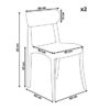 Beliani Set of 2 Dining Chairs Transparent Synthetic Backrest Armless Glossy Covington