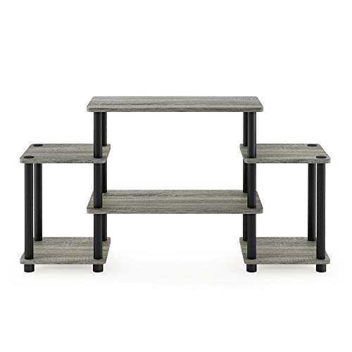Furinno Turn-N-Tube No Tools Entertainment Center, TV Unit, TV Stands, French Oak/Black, 105.4 (W) x 58 (H) x 29.5 (D) cm