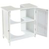WALNUT White Bathroom Cabinet Under Sink Vanity Cabinet 2 Adjustable Shelves Versatile Space Saving Storage Organizer
