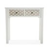 Versa Boedo Console, Narrow Table, 5x30x109cm, Wood, Brown and White, 78,5 x 30 x 109 cm