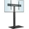 BONTEC TV Floor Stand for 30-70 inch LED LCD OLED Plasma Flat Curved TVs, Height Adjustable Tall TV Stand with Brackets up to 40kg, Max VESA 600x