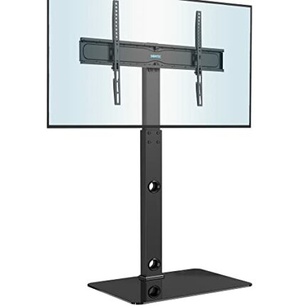 BONTEC TV Floor Stand for 30-70 inch LED LCD OLED Plasma Flat Curved TVs, Height Adjustable Tall TV Stand with Brackets up to 40kg, Max VESA 600x