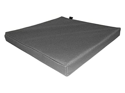 Cool Squad Set of 2 Dark Grey Waterproof Chair Cushion Seat Pads Garden Patio Removable Cover 40x40x4cm HAND MADE IN UK