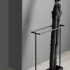 SEYFI Umbrella Stands,Nordic Style Rectangle Racks, Umbrella Holder with Removable Drip Tray & 4 Hooks, Canes Organizer for Ski Poles,F Clubs