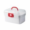 Uposao Plastic Medicine Box with Handle and Detachable Compartment Multi-Use Family First Aid Box Storage Box Portable Medicine Box Empty Medical