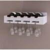 EYLINK Wall Shelf Creative Solid Wood Wine Glass Rack/Bottle Rack, Restaurant And Bar Upside Down Wine Rack, Wall-Mounted Storage Rack That Can B