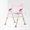 Bath Stools,Adjustable Height Bath and Shower Chair Folding Safety Non-Slip Bathroom Chair Tub Shower Seat, Pink
