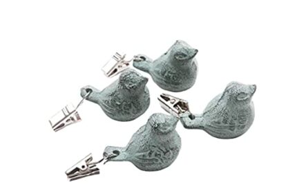YINLER 4 Pieces Tablecloth Weights Clips Metal,Iron Antique Bird Pendant,Thick Table Cloth Weight Holder Clip,Outside Decoration Clamps for Indoo