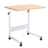 Warmiehomy Laptop Table Movable Study Writing Table on Wheels Height Adjustable Computer Standing Desk Portable Side End Table for Over Bed Sofa