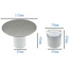 YUNLEX Shower Plughole Cover, 90mm Hi Flow Shower Plug, Shower Drain Cover, 115mm Shower Trap Cover Replacement, Shower Tray Plug Hole Cover, Sho