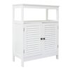 DSHGDJF 100-page Two-door Cabinet Bathroom Dining Room Porch MDF 60x30x80CM White